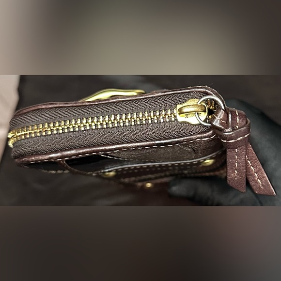 Coach Est. 1941 Rare Zoe Double Buckle Patchwork Leather Long Wallet EUC - Picture 12 of 16